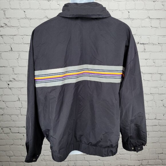 Fedex Black Double Zip Hideable Hood Relflective Windbreaker Jacket Size 3XL - Picture 2 of 16